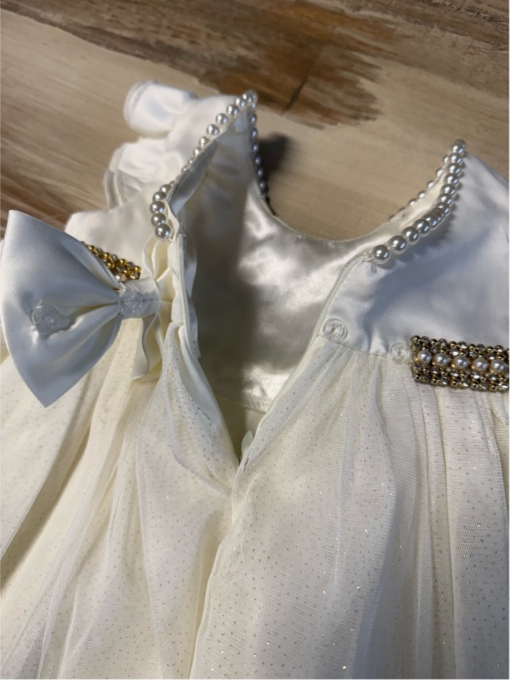 NWT Baby Girl American Princess Party Dress White & Gold 9M - Picture 11 of 11